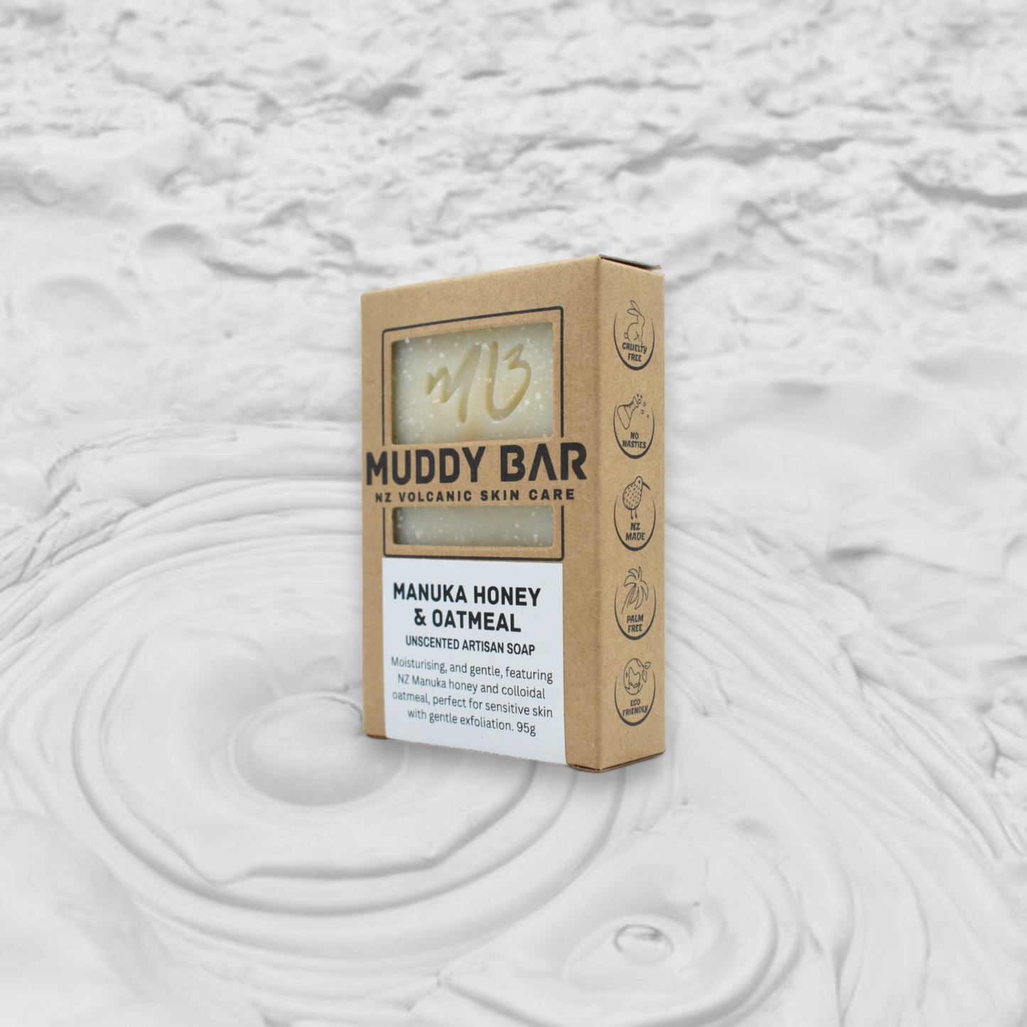 MANUKA HONEY & OATMEAL, Artisan Unscented Soap