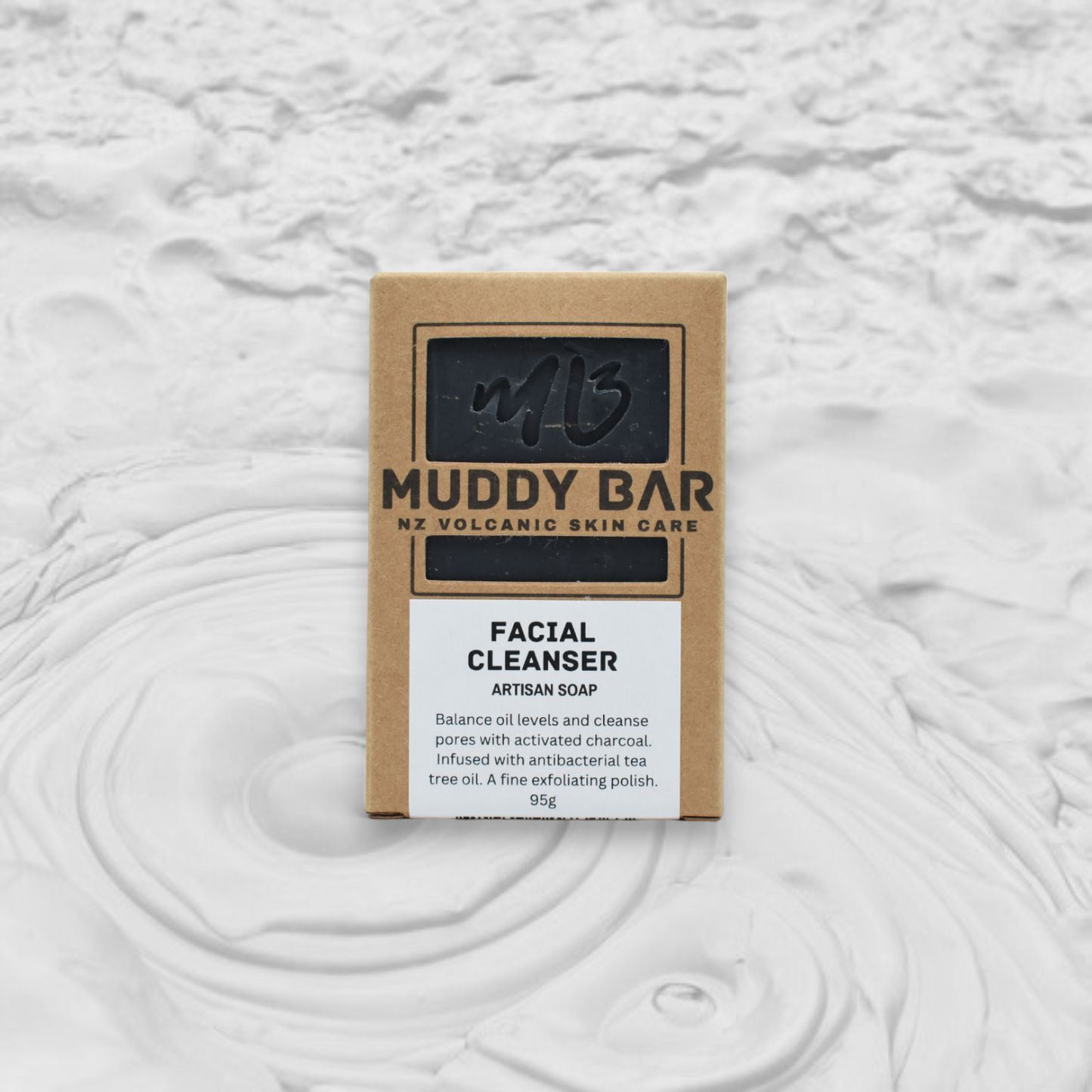 FACIAL CLEANSING SOAP with activated charcoal and tea tree